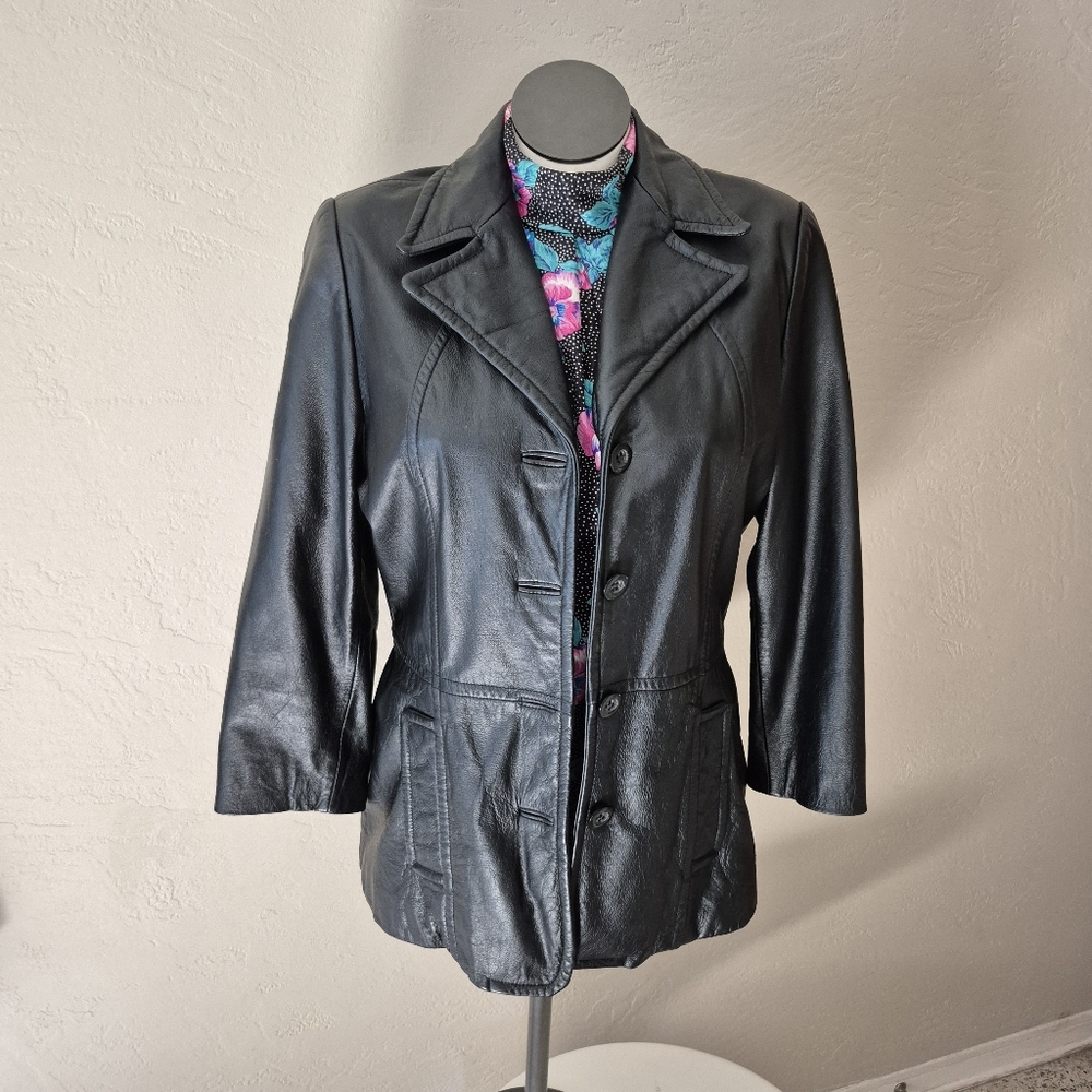 Vintage Forenza Black Leather Women's Jacket 14